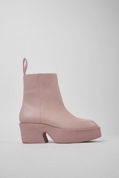 Camper Billie - Botas rosas de piel para mujer