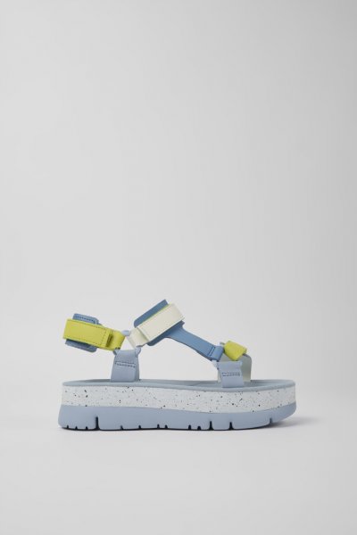 Camper Oruga Up - Sandalias de piel coloridas para mujer