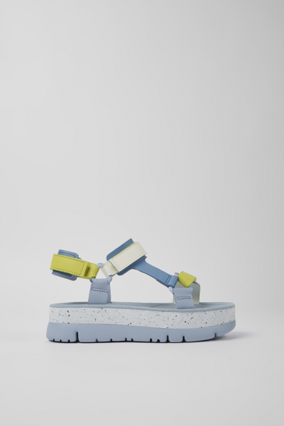 Camper Oruga Up - Sandalias de piel coloridas para mujer