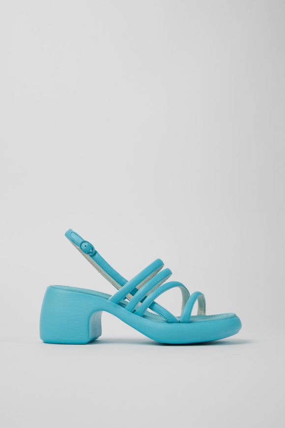 Sandalias Camper Thelma - Sandalias azules de piel para mujer.