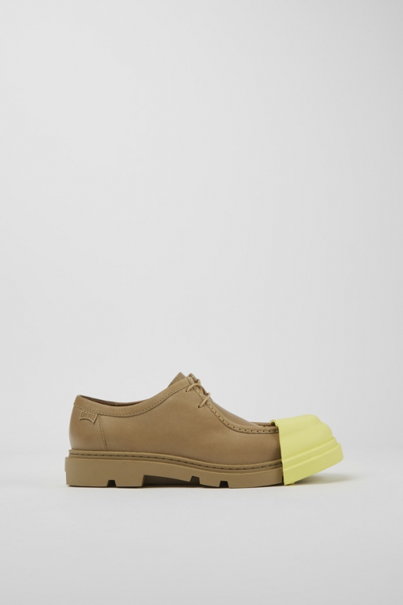 Camper Junction - Zapato de piel beige para mujer