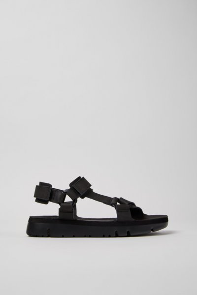 Camper Oruga - Sandalias negras de piel para hombre