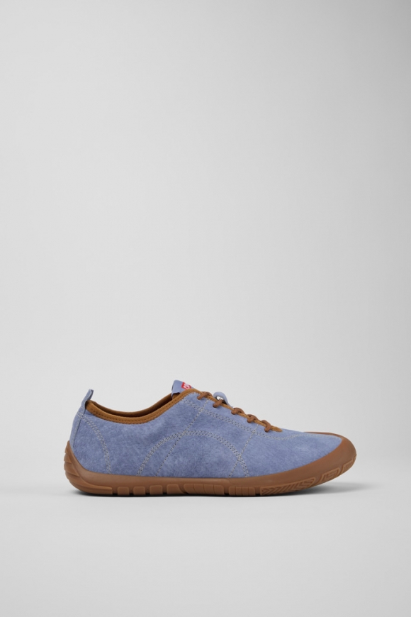 Camper Peu Path - Zapatillas de piel nobuk azules para mujer.