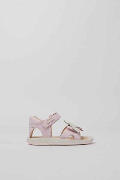 Camper Twins - Sandalia infantil de piel rosa