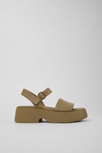 Camper Tasha - Sandalias marrones de piel para mujer