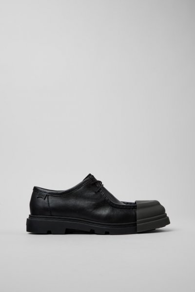 Camper Junction - Zapatos negros de piel para hombre.