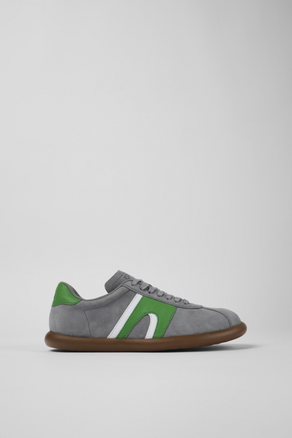 Camper Pelotas Soller - Zapatillas grises para mujer de nobuk/piel