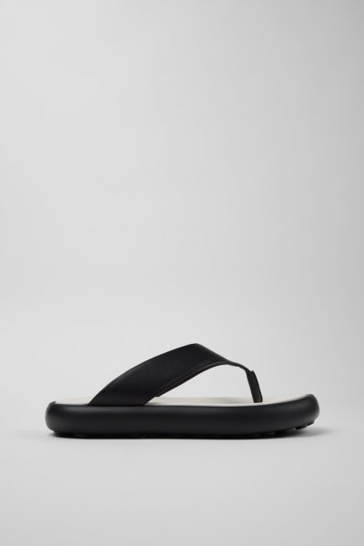 Camper Twins - Sandalias negras de piel para hombre.