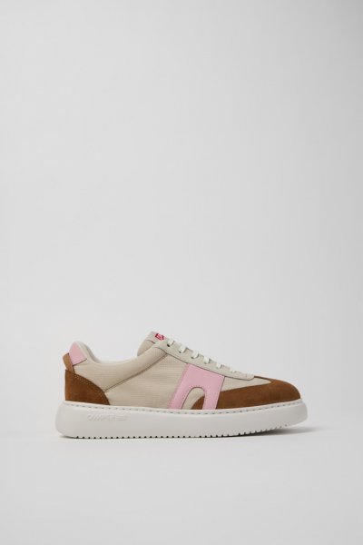 Camper Runner K21 - Zapatilla multicolor para mujer de textil y piel nobuk.