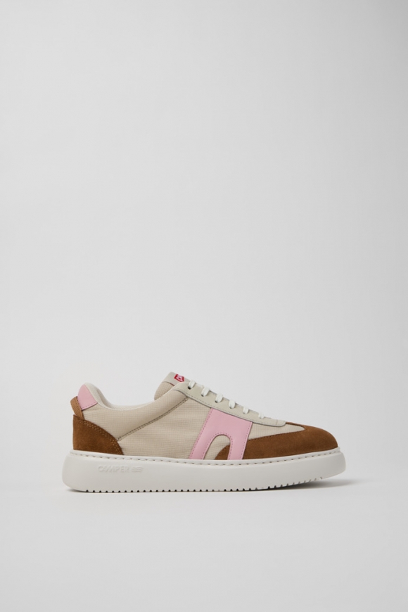 Camper Runner K21 - Zapatilla multicolor para mujer de textil y piel nobuk.