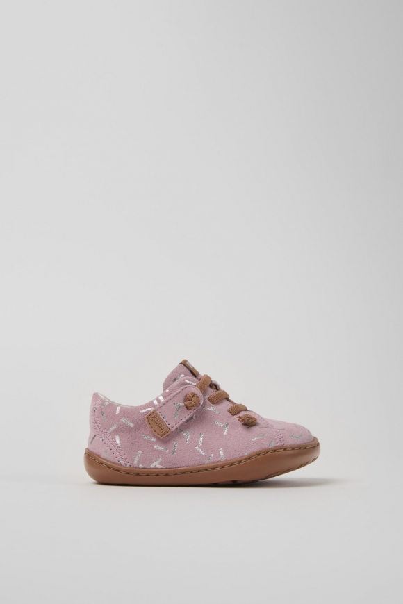 Camper Peu - Zapatos infantiles de piel nobuk multicolor.