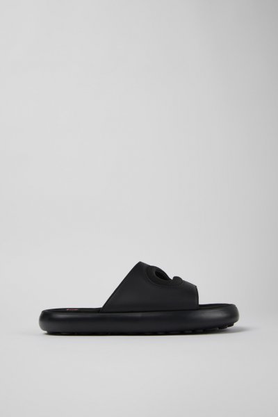 Camper Twins - Mules negros de piel/textil para mujer