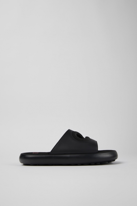 Camper Twins - Mules negros de piel/textil para mujer