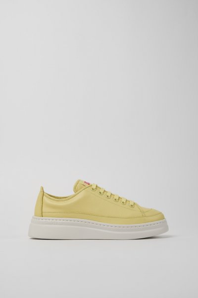 Camper Runner - Zapatillas amarillas de piel para mujer.