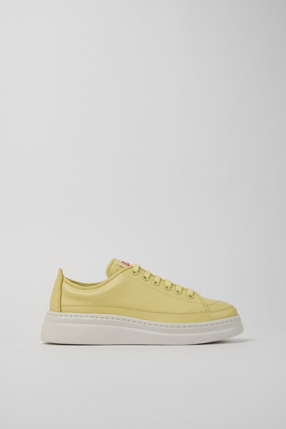 Camper Runner - Zapatillas amarillas de piel para mujer.