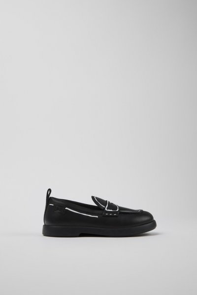 Camper Twins - Zapatos negros de piel para niños