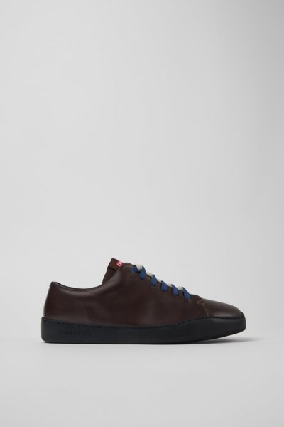 Camper Twins - Zapatillas marrones de piel para hombre.