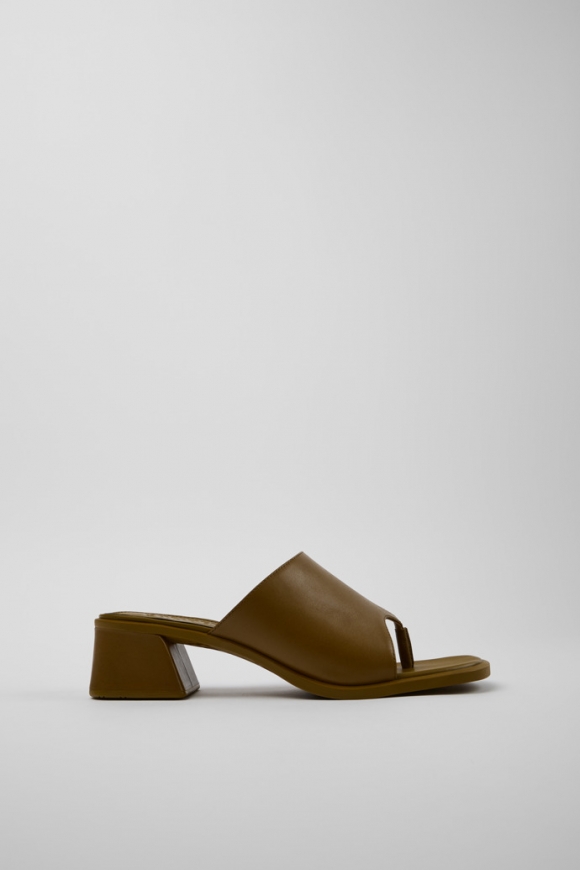 Camper Kora Sandal - Sandalia de piel verde para mujer.