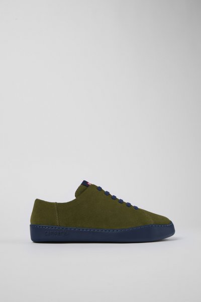 Camper Peu Touring - Zapatillas de piel nobuk verde para hombre