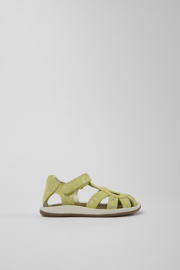 Camper Bicho - Sandalias amarillas de piel nobuk.