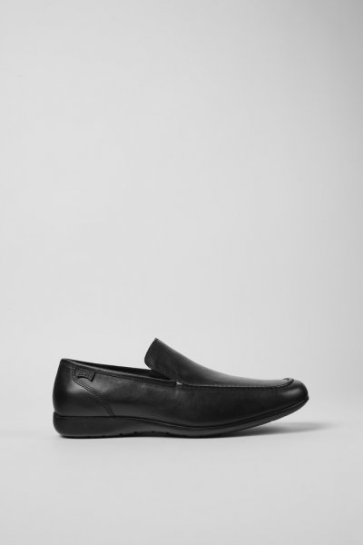 Camper Mauro - Mocasines negros de piel para hombre.