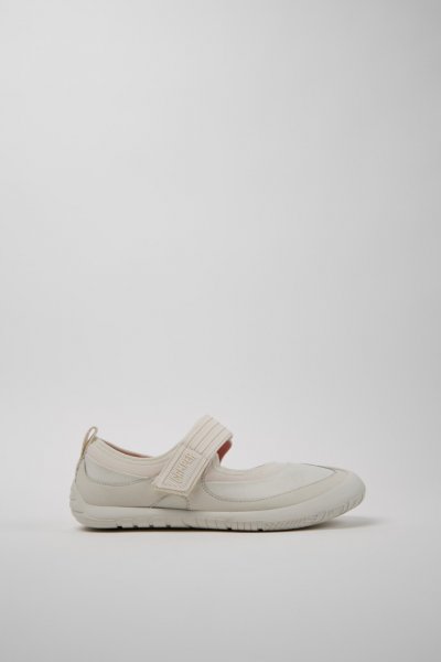 Camper Path - Zapatillas blancas de piel para mujer