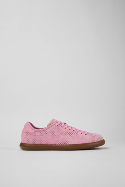 Camper Pelotas Soller - Zapatillas rosas para mujer de nobuk/piel
