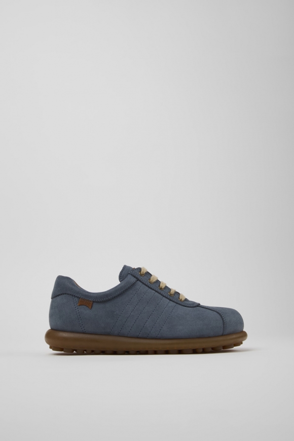 Camper Pelotas - Zapato azul de piel nobuk para mujer
