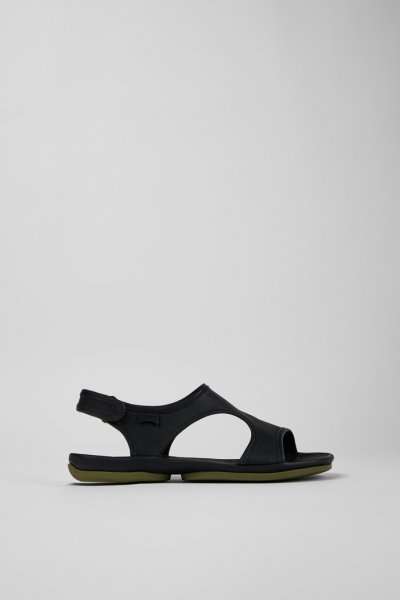 Camper Right - Sandalias negras de piel para mujer