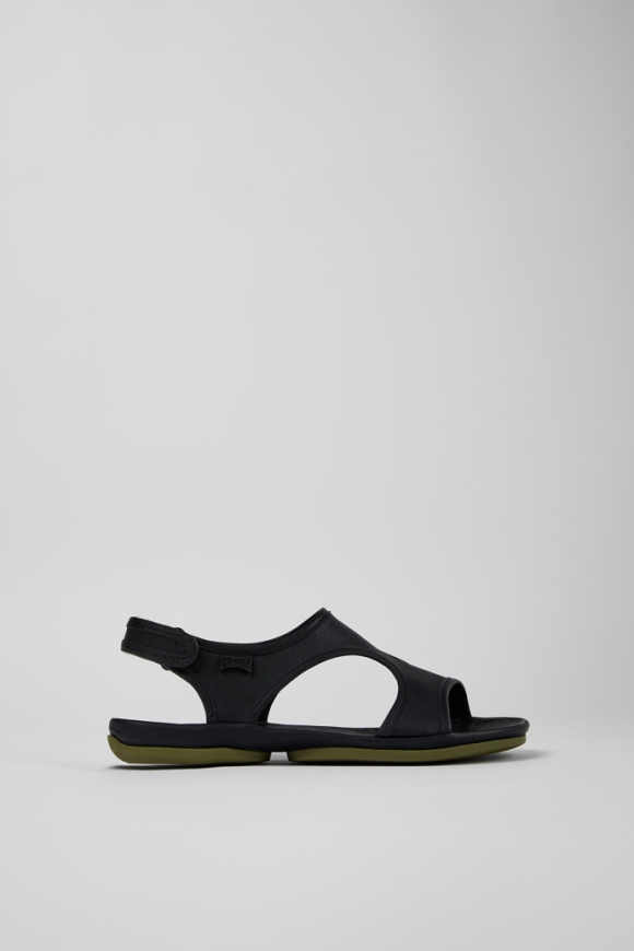 Camper Right - Sandalias negras de piel para mujer