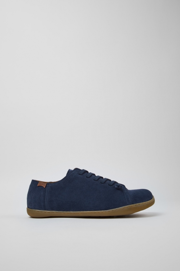 Camper Peu - Zapatos azules de piel nobuk para hombre