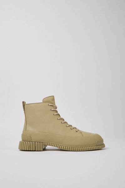 Camper Pix - Botines de piel beige para mujer