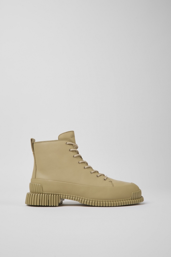 Camper Pix - Botines de piel beige para mujer