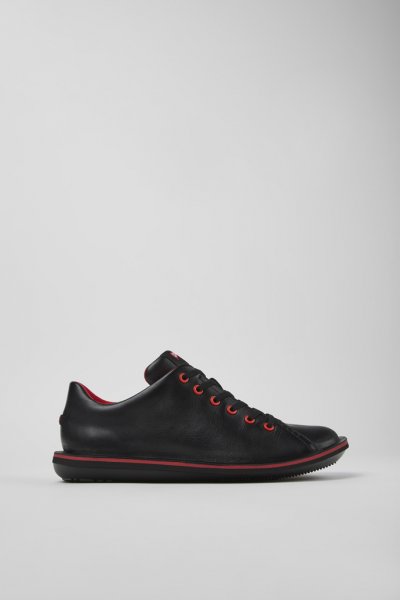 Camper Beetle - Zapatillas negras de piel para hombre.