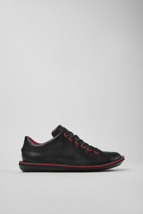 Camper Beetle - Zapatillas negras de piel para hombre.