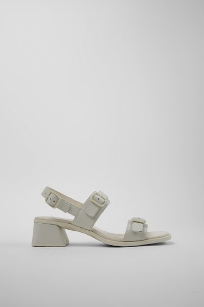 Camper Kora Sandal - Sandalia blanca de piel para mujer.