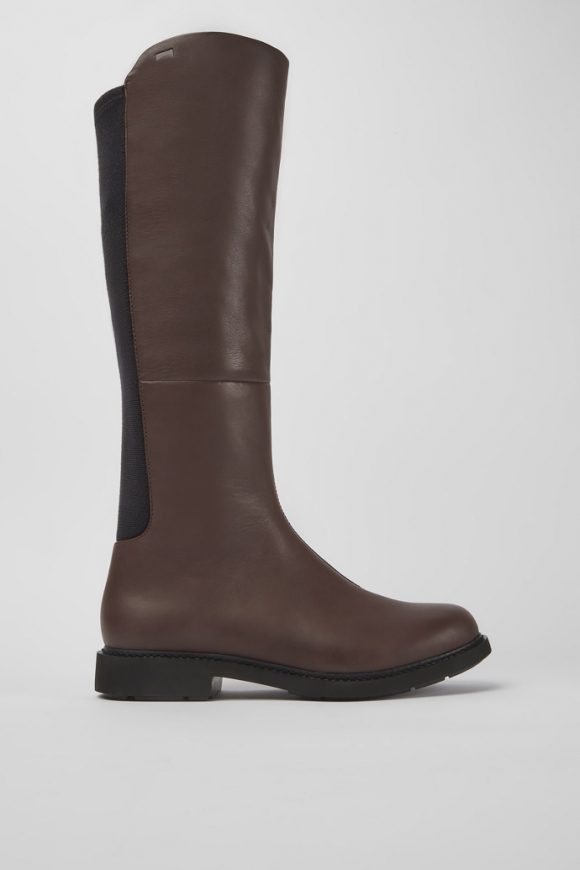 Camper Neuman - Botas altas de piel y textil marrón para mujer.