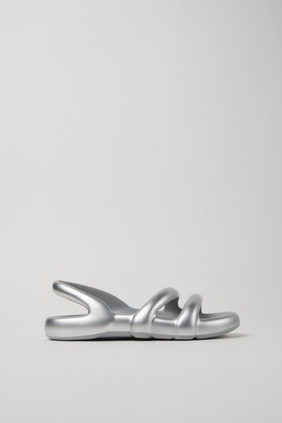 Camper Kobarah Flat - Sandalias plateadas.