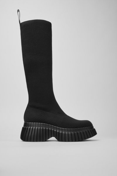 Camper Pix BCN - TENCEL - Botas negras de TENCEL Lyocell para mujer.