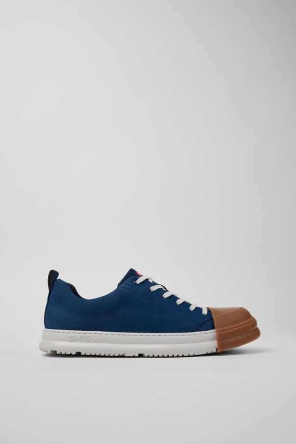 Camper Junction Runner - Zapatillas de piel nobuk azul para hombre