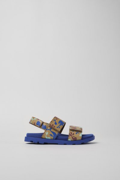 Camper Brutus Sandal - Sandalias multicolor de piel con doble tira