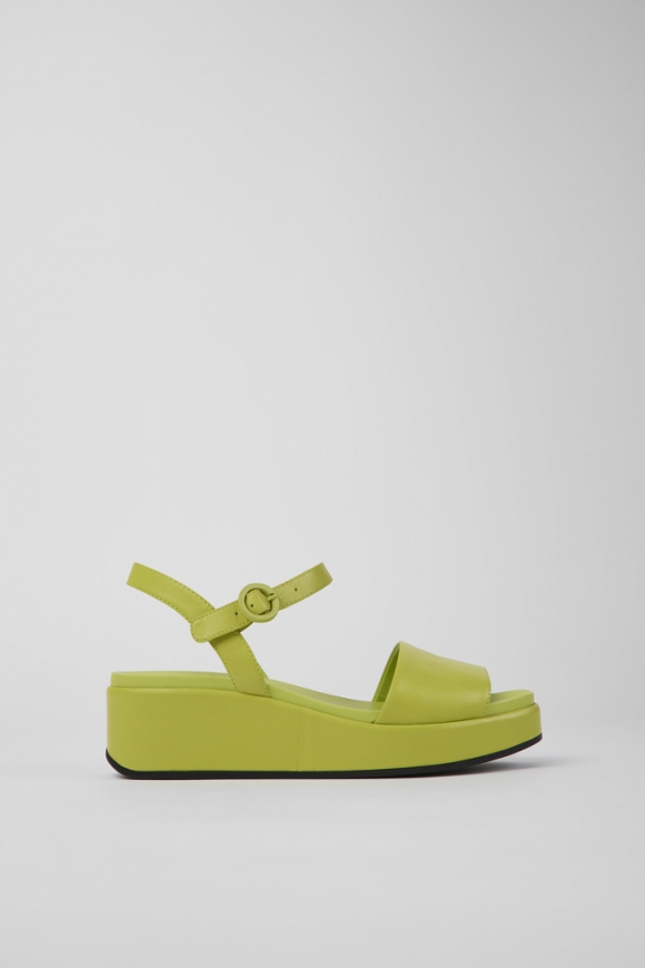 Camper Misia - Sandalias verdes de piel para mujer.