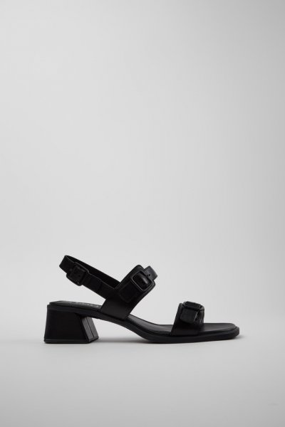 Camper Kora Sandal - Sandalias negras de piel para mujer