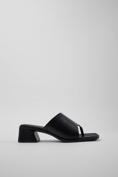 Camper Kora Sandal - Sandalias negras de piel para mujer
