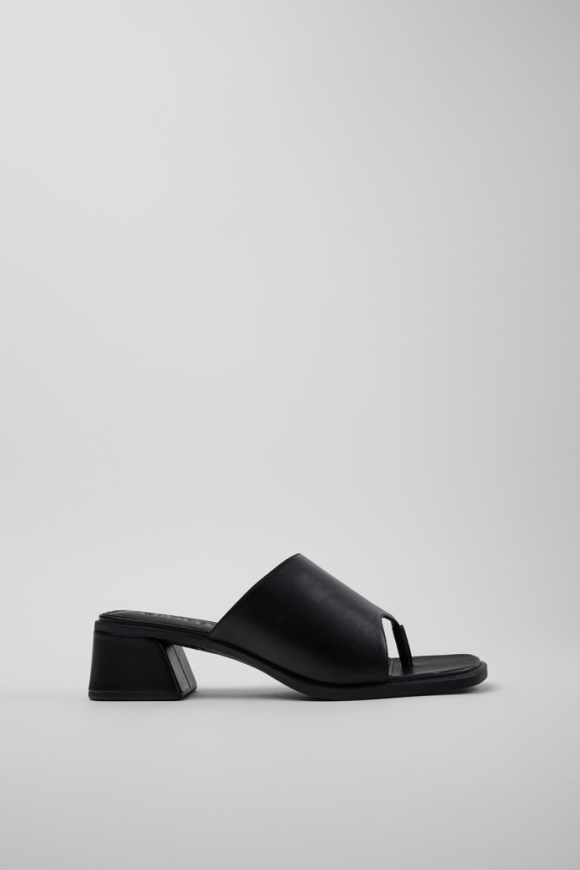 Camper Kora Sandal - Sandalias negras de piel para mujer