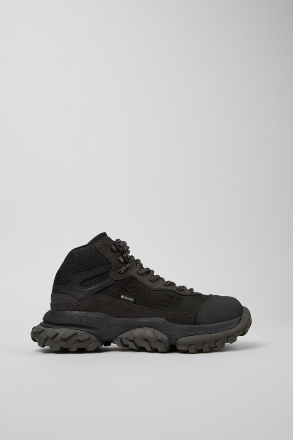 Camper Karst Trek - GORE-TEX - Botines negros y grises de tela y piel nobuk para mujer.