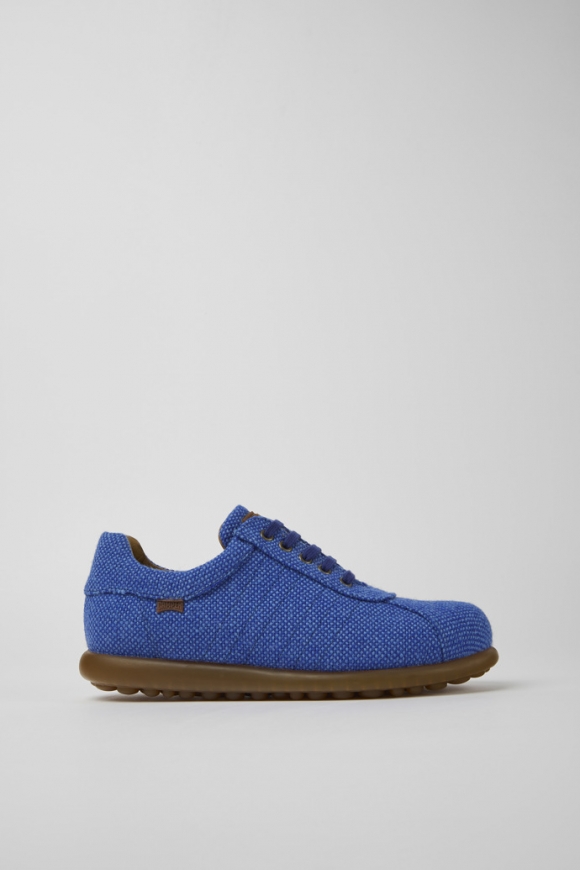 Camper Pelotas - Zapatillas azules para hombre de lana, viscosa y piel