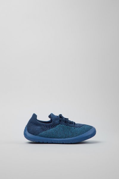Camper Peu - Zapatillas azules de punto para niños.