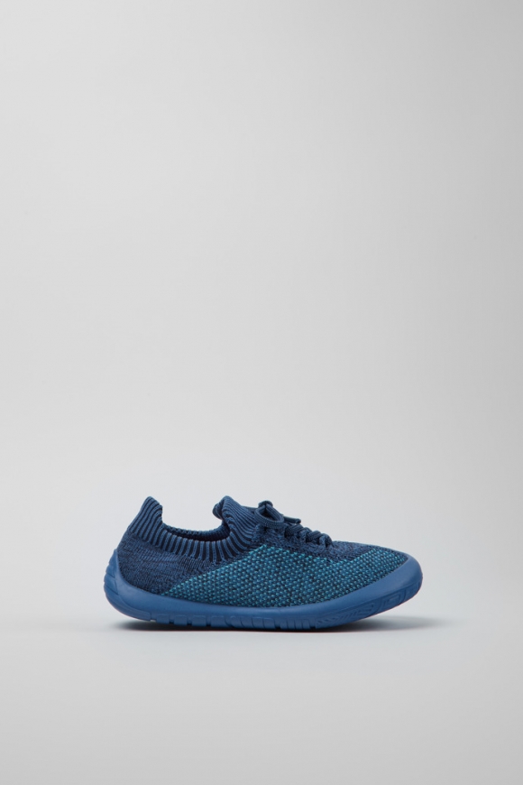 Camper Peu - Zapatillas azules de punto para niños.