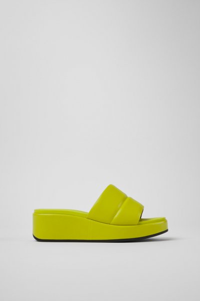 Camper Misia - Sandalias verdes de piel para mujer.
